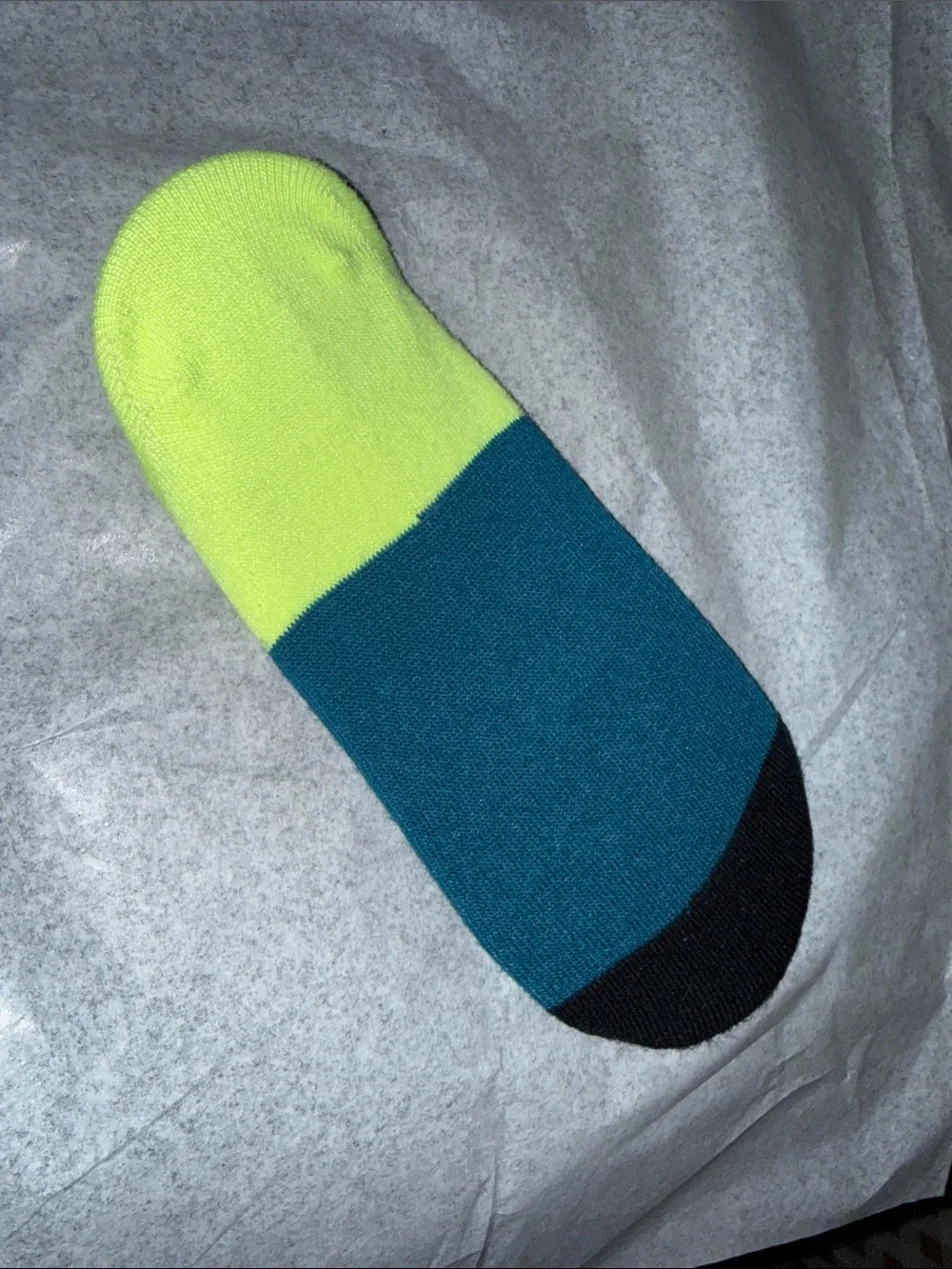 NWOT PINK Victoria's Secret No-Show Sock in Teal, Neon Yellow & Black